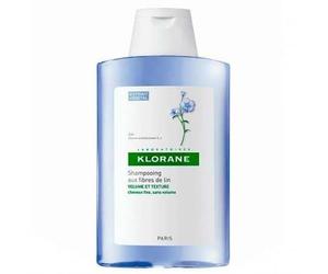 Klorane Champú Fibra Lino 400 Ml - Aporta Volumen al Cabello, Sin Silicona