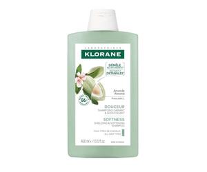 KLORANE - Champú protector - Limpia, suaviza y protege - vegano - 400 ml | Con 100 % de aceite de almendras dulces naturales - 85 % de ingredientes naturales - Para todos los tipos de cabello