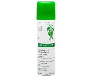 Klorane Champú Seco Seborregulador Extracto Ortiga 150 Ml - Cuidado de Cabellos con Tendencia Grasa Sin Aclarado