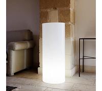 Kloris Columna cilíndrica altura 70 cm diámetro 35 cm color blanco con portalámparas E27 Cable eléctrico