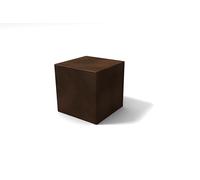 Kloris Cubo Taburete Mesa Cuadrada 35 x 35 x 35 cm marrón Polietileno para jardín e Interiores Made in Italy