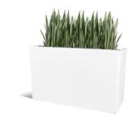 Kloris Jardinera Rectangular Alta Moderna Mod. Oasis 80 x 30 h 50 cm Blanco Polietileno Made in Italy