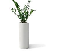 Kloris Jarrón Moderno cilíndrico de Resina Redondo de 90 cm de Alto, Modelo Barroco, Jardinera de Polietileno 35 x 35 x 90 cm, Profundidad del Compartimiento 26 cm, Fabricado en Italia