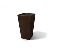 Kloris Macetero Moderno Alto Cuadrado Interior y Exterior Mod. Egizio cm 41 x 41 x 90 cm - Marrón - Profundidad 30 cm