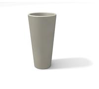 Kloris Macetero Redondo Circular Mod.Gótico 90 Liso Polietileno Gris tórtola Diámetro Exterior 45 cm Altura 90 cm Profundidad Espacio Planta 30 cm