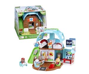Klorofil - Centro Médico Pop-Up A partir de 18 Meses - Radio, Mesa Operación, Tobogán, 2 Camas | 1 Personaje Incluido | Desarrolla Imaginación y Lenguaje | Juguete Figuras | Idea de Regalo Niño
