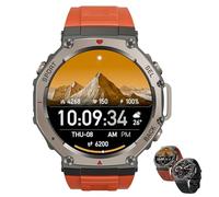 Klortecer GPS Smartwatch, Bluetooth Calling Smartwatch, Batería de Larga duración, Grade Rugged, 1.43" HD Display, Heart Rate/SpO2 Monitor, 170+ Sports Modes, Waterproof for Android iOS (Rojo)