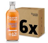 Kloster Kitchen chupito de jengibre bio fruta para niños 12SHOTS 6x 360 ml con trozos de jengibre auténtico I chupito de jengibre vegano I sin aditivos & con dulzor natural (incl. fianza 1,50€)