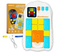 Klotski Juego de rompecabezas súper deslizante, recargable, juguete cerebral para niños y adolescentes, más de 500 desafíos para niños y niñas, juegos de viaje portátiles para todas las edades (blanco