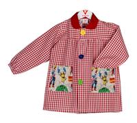 KLOTTZ 7317-VENGADORES-ROJO-6 - Babi colegio bolsillos de tela de Vengadores. Bata escolar y comedores. Niñas color: ROJO talla: 6
