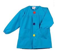 KLOTTZ-908B-Babi Escolar Liso con Botones Grandes. Bata Colegio o guardería con Bolsillos y asa para Colgar. No Hace bolillos. Fabricado en España.Talla 5. Turquesa