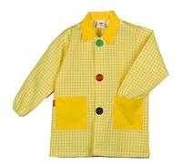 KLOTTZ-Babi Colegio Ecológico. Tejido Reciclado 100% ECOLIFE (Global Recycled Standard). Bata Escolar a Cuadros sostenible. Fabricado en España.