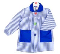 KLOTTZ-Rayas-Bata Escolar a Rayas. Babi Colegio a Rayas con Botones de la Marca Fabricado en España. Tejido de Calidad. No Hace bolillos .Talla 4. Color Azul