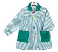 KLOTTZ-Rayas-Bata Escolar a Rayas. Babi Colegio a Rayas con Botones de la Marca Fabricado en España. Tejido de Calidad. No Hace bolillos .Talla 3. Color Verde