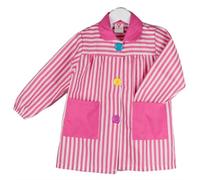 KLOTTZ-Rayas-Bata Escolar a Rayas. Babi Colegio a Rayas con Botones de la Marca Fabricado en España. Tejido de Calidad. No Hace bolillos .Talla 5. Color Fucsia