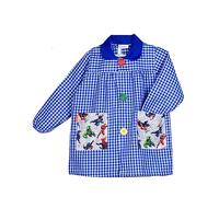 KLOTTZ VENGADORES - Babi colegio bolsillos de tela de Vengadores. Bata escolar y comedores. Niñas color: AZUL talla: 7