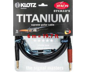 KLOTZ Titanium Supreme Guitarra Cable TI-0600PSP 6M Jack Silent Derecho + Oro