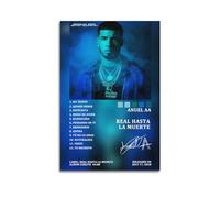 klouds Anuel AA Album Real Hasta La Muerte Tracklist Póster decorativo lienzo lienzo arte decoración sala de estar moderno póster estético 30 x 45 cm, estilo sin marco
