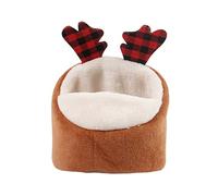KLOVA Cama de invierno para mascotas pequeñas, accesorios de nido cálido para hámster pequeño, erizo, hogar, cama pequeña para hámster, casa cálida de invierno