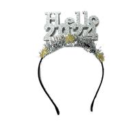 KLOVA Hello2024 - 5 diademas festivas de Año Nuevo para disfraz de fiesta, accesorio para el pelo, para celebración de Año Nuevo, tamaño ajustable