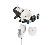 Klovoo Kit Autoclave Flojet Triplex + Alcachofa de ducha: solución completa para agua a bordo para barco, caravana, bote de goma (12 V)