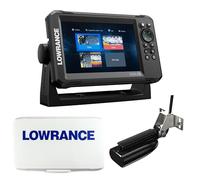 Klovoo Kit de sonda GPS con Lowrance Eagle 7, Fishfinder GPS 7" IPS + cubierta parasol incluida, con transductor tripleshot HD