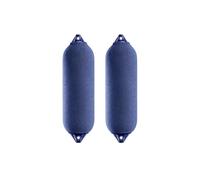 Klovoo Kit defensa barco con cubierta de neopreno azul compatible Majoni, Multipack 2 o 4 unidades, defensa blanca con cabezas azules, medidas F0 F1 F2 F3 F4 (2, F4 Ø30 x H90 cm)