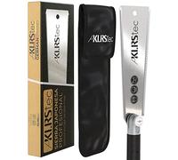 KLRStec® Sierra Japonesa Profesional Ryoba 240mm - Serrucho para Madera | Dentado fino y grueso 9 TPI, hoja intercambiable de acero al carbono, mango ergonómico 2K, funda de nylon con clip