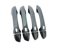 KLSDB Coche Cubierta Manija de Puerta para VW New Magotan B8L Weilan 2017-2023, Tiradores Exteriores Protector Arañazos Exterior Reemplazo Accesorios,A/Four-Intelligent Carbon Fiber Pattern