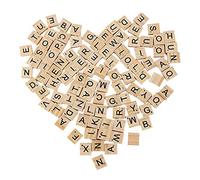 KlsyChry 100pcs Cartas de la Letra Cartas de Madera Juegos de los Azulejos de del reemplazo para deletrear Scrapbooking