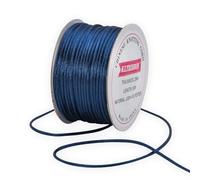 KLTRIBBON Cordón de satén de 2 mm, color azul marino, para hacer joyas, pulseras, collares, abalorios, macramé, kumihimo, nudo chino, manualidades, 50 yardas