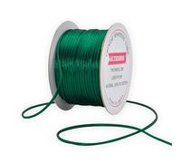 KLTRIBBON Cuerda de Cola de Rata Verde de Navidad de 2 mm, Cuerda de Nudo Chino de 50 m, Cuerda de Seda para Pulseras, Collares, Joyas, Adornos de macramé