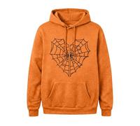 Kluantou Sudadera con capucha para hombre con estampado de telaraña oscura, sudaderas con capucha de estilo calle, tendencia de gran tamaño, informal, Y2K, cálido, con cremallera, sudadera con capucha