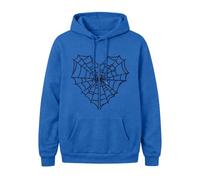 Kluantou Sudadera con capucha para hombre con estampado de telaraña oscura, sudaderas con capucha de estilo calle, tendencia de gran tamaño, informal, Y2K, cálido, con cremallera, sudadera con capucha