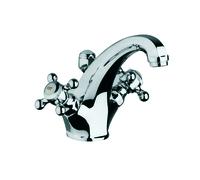 KLUDI 1926 grifería de lavabo, asas en cruz, instalación de 1 orificio, altura de caño 165 mm, 510100520, Color: cromado