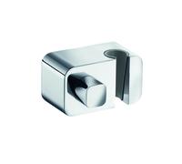 KLUDI A-QA codo de conexión a la pared con soporte de ducha, Eco, con válvula de cierre cerámica, montaje en pared, cromo, 6556205-00