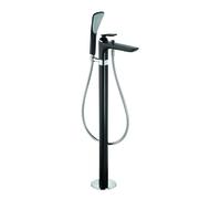 Kludi Balance grifo de bañera y ducha en suelo cromo-negro 525908775
