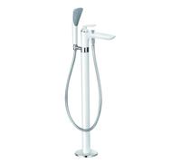 Kludi Balance grifo de bañera y ducha en suelo cromo-blanco 525909175