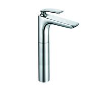 KLUDI BALANCE Mezclador monomando de lavabo, instalación monohilo, altura de caño 270 mm, 5 l/min, 522980575, Color: cromado