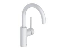 KLUDI BOZZ 380285376 - Grifo mezclador monomando para lavabo (185 mm, caño giratorio, sin desagüe), color dorado cepillado