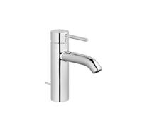 KLUDI BOZZ Mezclador monomando de lavabo, altura de caño 100 mm, con juego de desagüe metálico, cromo, 382800576