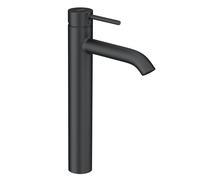 Kludi BOZZ 382863976 - Grifo monomando alto de 240 mm para lavabo, grifo de baño, negro mate, montaje de 1 orificio, 5 l/min, cartucho de cerámica