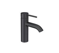 KLUDI BOZZ 382880576 - Grifo para lavabo (incluye desagüe push-open, monomando de 100 mm, grifo de baño, negro mate, montaje de 1 orificio, 5 l/min, cartucho de cerámica)