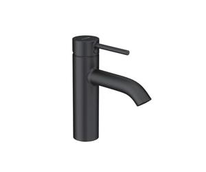 KLUDI BOZZ 382880576 - Grifo para lavabo (incluye desagüe push-open, monomando de 100 mm, grifo de baño, negro mate, montaje de 1 orificio, 5 l/min, cartucho de cerámica)