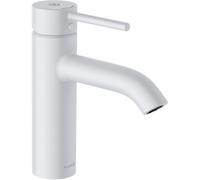 KLUDI BOZZ Mezclador monomando de lavabo, altura de caño 100 mm, desagüe automático PUSH-OPEN, 382885376, Color: Blanco mate