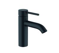 KLUDI BOZZ Mezclador monomando de lavabo, altura de caño 100 mm, sin desagüe automático, EcoPlus, 381983976, Color: negro mate