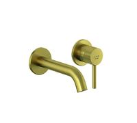 KLUDI BOZZ mezclador monomando de lavabo empotrado de dos agujeros, 180 mm de proyección, 38244N076, Color: Oro cepillado