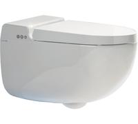 Kludi Cleantronic inodoro con función de bidé suspendido sin reborde con descarga de remolino blanco 16WCW0143