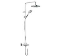 Kludi Dual Shower System conjunto de ducha a pared con termostato con rociador con efecto lluvia cromo 6906705-81