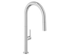 KLUDI Grifo de cocina Aurea (cromo) - 360 grados giratorio monomando para fregadero con manguera extensible y alcachofa con botón de conmutación, 2 modos, grifo de cocina